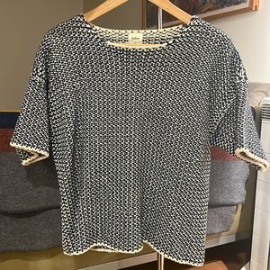 Babaa Blue and Cream Sweater